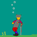 conquistador under water by Coffeeandpie