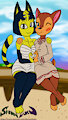 Fauna and Ankha :COMM: by ShawnGuku