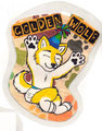 Golden Wolf Bday Badge by kurse