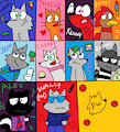 All main characters + My fursona