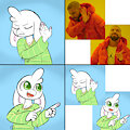 That Drake Meme but It's Asriel cuz he's better