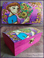Bouquet of flowers -pyrography box by FuzzyMaro