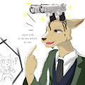 louis senpai got a new antlers by Blueberryfoxz