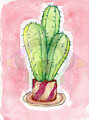 Watercolor Cactus Original