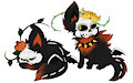 Pumpkin Skull Puppies