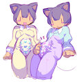 Diaper cats by Halsione