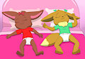Amy and Fiona Sleeping -By ConejoBlanco-