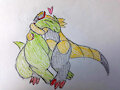haxorus hugging a phantoken