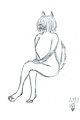 Cynia sitting by Gashren