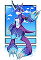 Shy flamedramon girl by gatoumon