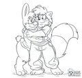a Farewell hug [roareyraccoon] (commission)