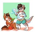 Waterfight by RhysTheFur