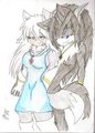 Adan the devil and Cler the wolf by dante7ben1