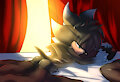 Cody waking up. (Commission#5) by codyhedgie