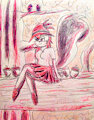 Monochrome Red Anthro Squirrel
