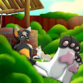 Relaxing by a Well