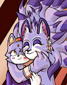 Two Purple Anthro Cats by SuperHyperSonic2000