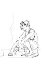 Stream Sketch - Smoking Demonboy by Cormac