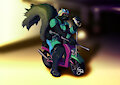 Commission: Skooter Skunk Encounter by Cormac