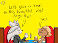 Silver and Whisper Dinner Date in Color by RayFox804