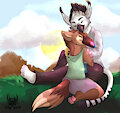Commission by Lars Moon - Rez and Norok