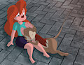 Brisby And Roxanne In Color by BelliMouse