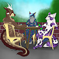 Catching up with friends (Commission)