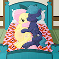 Preggy Fluttershy x Realfeeler (OC)