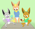 Eevee Ice Cream Time -By ConejoBlanco-