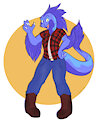 Sasha the raptor - Art by Splash by SonderEber