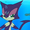 Purrloin's underwater photoshoot - Bright version