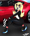 Blonde Blur Blitz the Racehog by PlanetWhorbius
