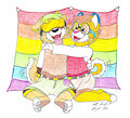 Snowy and Radio by SilverSimba01