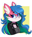 Cute pink fox by NoriNoir