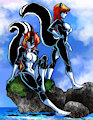 Skunk girls from Deadly Shock by curious4ever