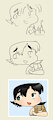 Closed eyes doodle