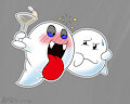 Boo and Drunk Boo by SecretStash151