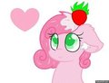 Strawberry cream as a pony