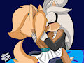 Silver and Whisper First Kiss by RayFox804