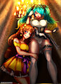 kirara  y sona (comisión) by Eskatesai