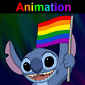 Stitch Pride Flag Animation by Omatic