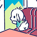 Pochacco train ride by WitchBun