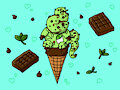 Kitty mint icecream