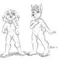 Sketch Commission: A Couple of Pups