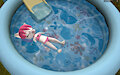 Relaxing in the pool by furryfluffywolf