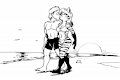 Walk on the Beach Sketch
