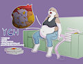 Pizza Party For One YCH by rabbitinafoxden