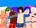 Summer/Genderbent: Andrew, Reese, and their Friends