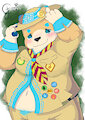 Boyscout bear by Greywolfie