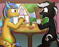 Commission: Zenawa and Magma Flare Eating